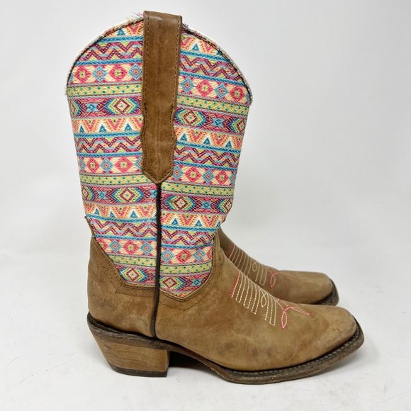 Ranchers Shoes Ranchers Womans Boots 6 Brown Leather W Colorful